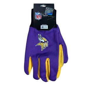 NFL Minnesota Vikings Utility Gloves Football Skol Purple Gold Yellow Team NEW